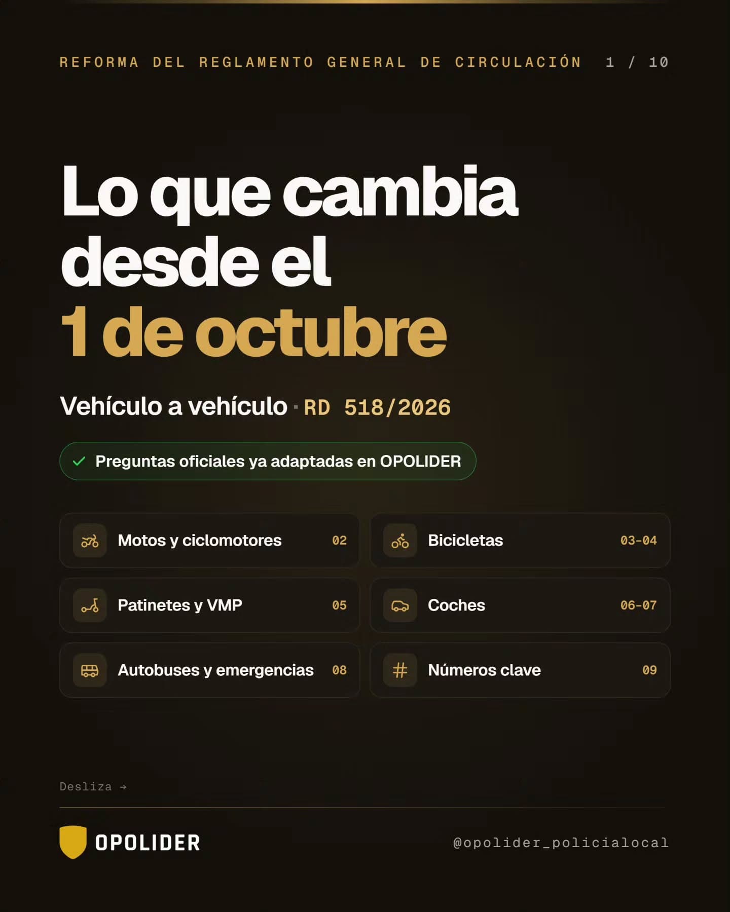 ATENCIÓN: El 1 de octubre cambia el Reglamento General de Circulación.