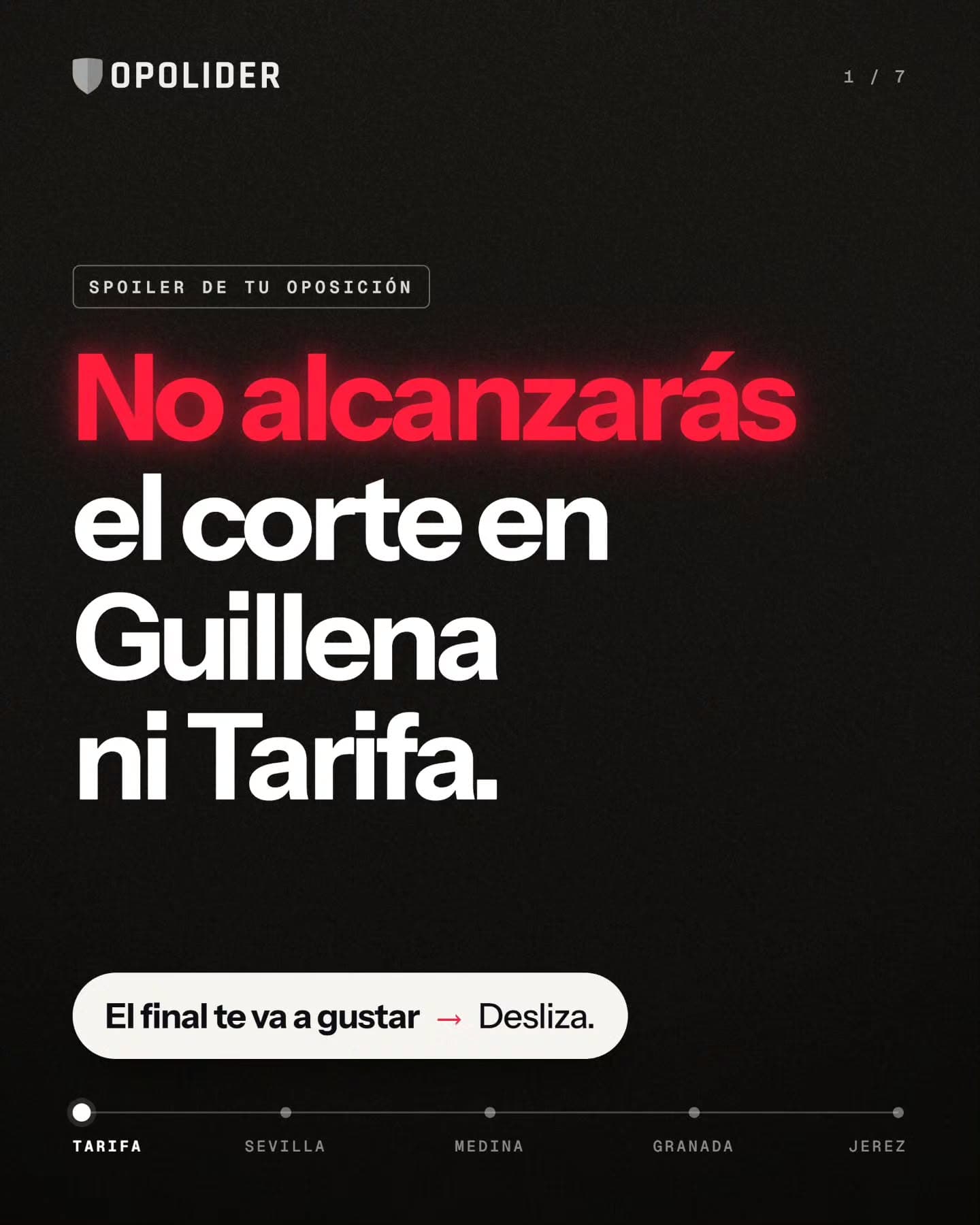 Si supieras que vas a aprobar en Jerez, ¿te importaría suspender en Tarifa?