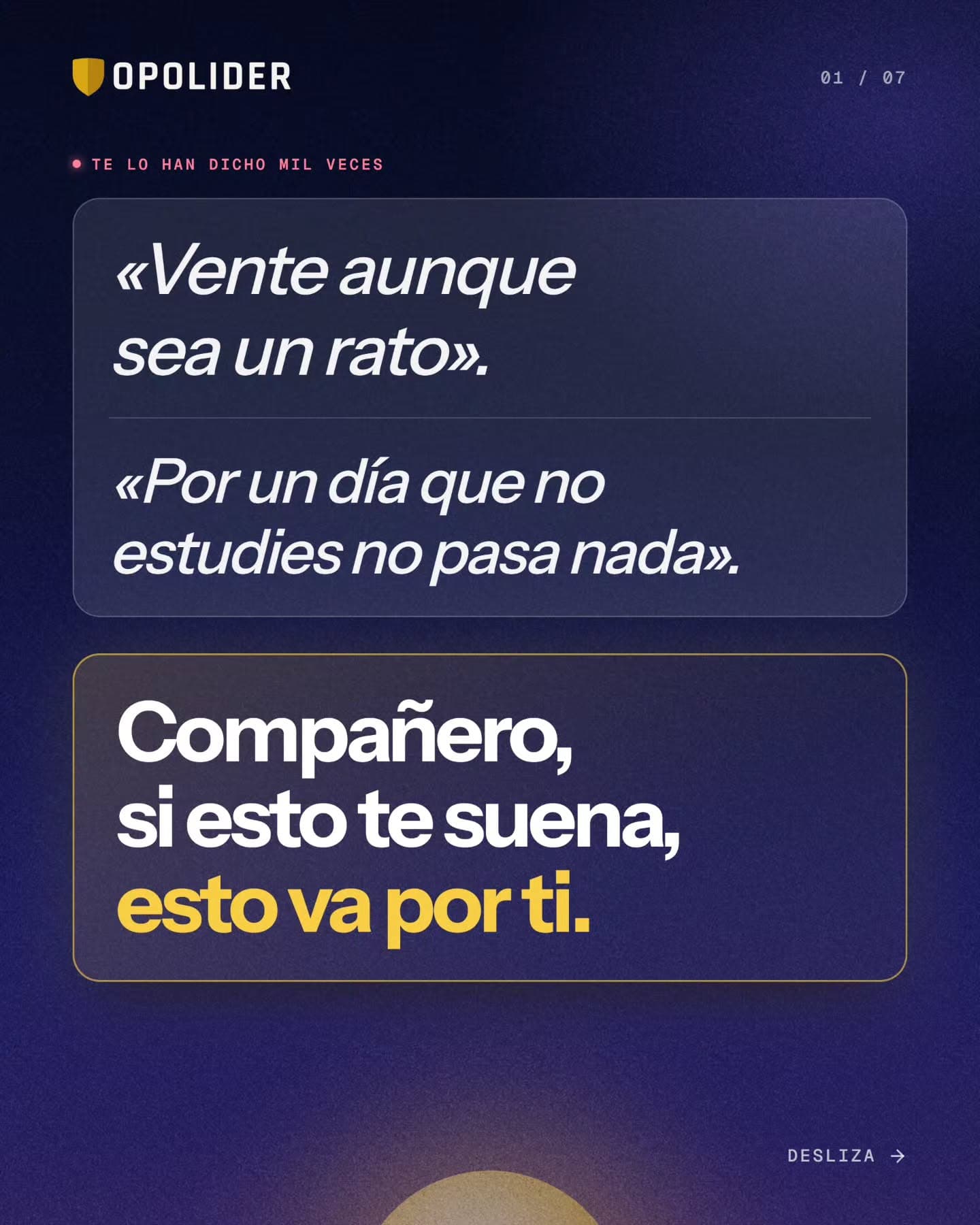 Esto va por los que estudian cuando todos duermen 💙 Compártelo con tu compañero de oposición.